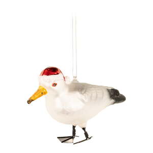 Sklenená ručne vyrobená vianočná ozdoba 7,5 cm Seagull – Sass & Belle