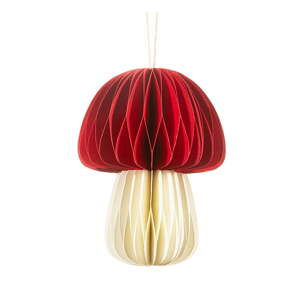 Papierová ručne vyrobená vianočná ozdoba ø 5 cm Honeycomb Mushroom – Sass & Belle