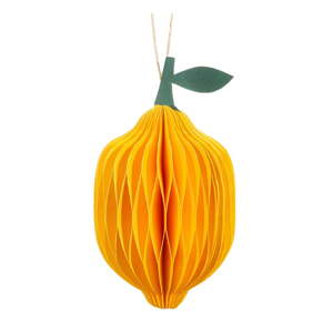 Papierová ručne vyrobená vianočná ozdoba ø 6 cm Lemon Honeycomb – Sass & Belle