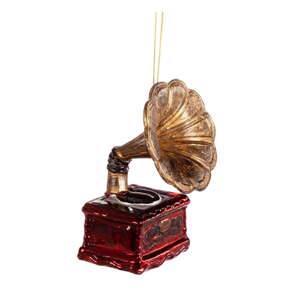 Ručne vyrobená vianočná ozdoba 11 cm Gramophone – Sass & Belle