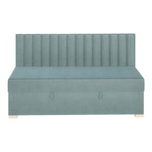 Modrá detská posteľ s úložným priestorom s matracom 90x200 cm Chill – Ghado