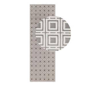 Sivo-krémový behúň 80x240 cm Perles Howlite – Elle Decoration