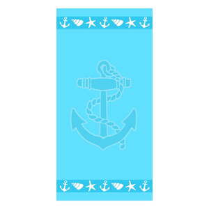 Modrá froté bavlnená plážová osuška 70x140 cm   Anchor – B.E.S.