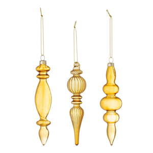Sklenené vianočné ozdoby v súprave 3 ks ø 4 cm Auralia – Bloomingville