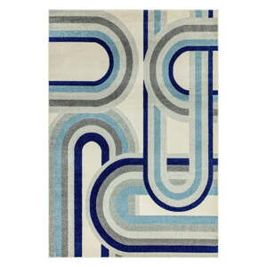 Sivo-modrý koberec 200x290 cm Nova Retro Blue – Asiatic Carpets