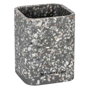 Sivý téglik na zubné kefky z polyresínu Tom Tailor T-Terrazzo – Wenko