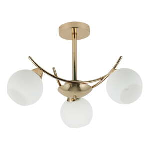 Biele/v zlatej farbe stropné svietidlo so skleneným tienidlom 36x52 cm Amos – Candellux Lighting