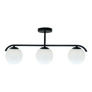 Čierno-biele stropné svietidlo so skleneným tienidlom 15x69,5 cm Amadeo – Candellux Lighting