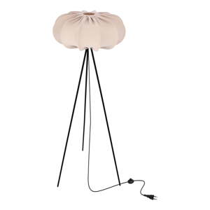 Béžová stojacia lampa s textilným tienidlom (výška  147 cm) Cafee – Candellux Lighting