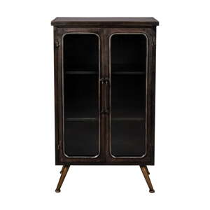 Čierna kovová vitrína 60x100x35 cm Denza – Dutchbone