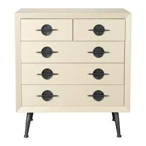 Béžová komoda z kaučukového dreva 86x86x40 cm Edson – Dutchbone