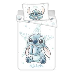 Biela bavlnená detská obliečka do postieľky 100x135 cm Lilo and Stitch "White Star" – Jerry Fabrics