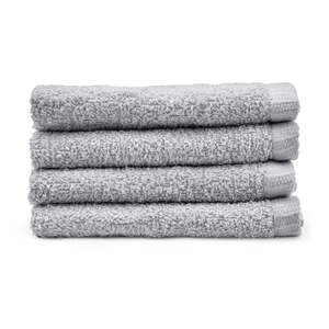 Sivé rýchloschnúce bavlnené uteráky v súprave 4 ks 30x30 cm Quick Dry – Catherine Lansfield