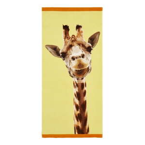 Žltá bavlnená plážová osuška 76x160 cm Giraffe – Catherine Lansfield