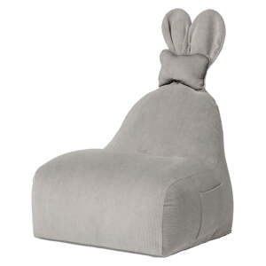 Sivý detský sedací vak Funny Bunny – The Brooklyn Kids