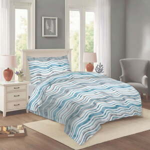 Modré bavlnené obliečky na jednolôžko 140x200 cm Jasana – Cotton House