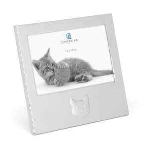 Kovový stojací rámček v striebornej farbe 16x17 cm Cat – Zilverstad