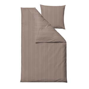 Taupe damaškové obliečky na jednolôžko/predĺžené 140x220 cm Noble – Södahl