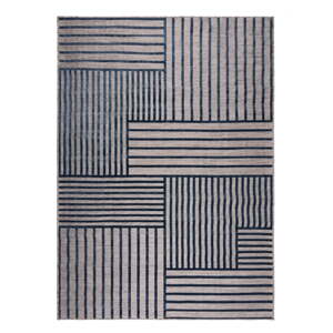 Tmavomodrý vnútorný a vonkajší koberec 80x150 cm Vigo Blocks – Flair Rugs
