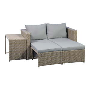 Béžová/svetlohnedá záhradná lounge súprava pre 2 osoby Modular – Unique Furniture