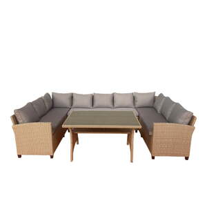 Béžová záhradná lounge súprava pre 9 osôb Ventura – Unique Furniture