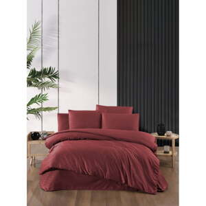 Červené damaškové obliečky na dvojlôžko/predĺžené s plachtou/4-dielne 200x220 cm – Mila Home