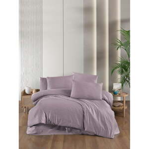 Fialové damaškové obliečky na dvojlôžko/predĺžené s plachtou/4-dielne 200x220 cm – Mila Home