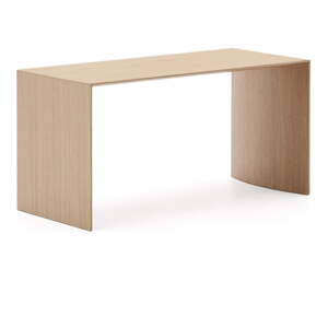 Svetlo prírodný konferenčný stolík v dekore duba 45x90 cm Litto – Kave Home