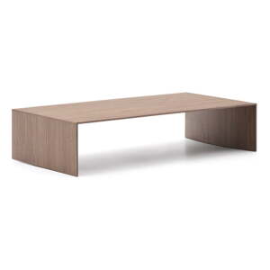 Tmavo prírodný konferenčný stolík v dekore orecha 70x140 cm Litto – Kave Home