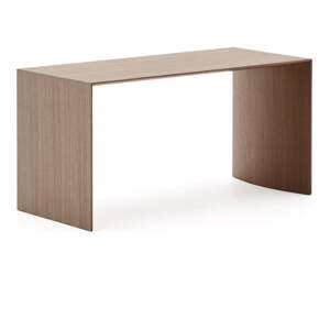 Tmavo prírodný konferenčný stolík v dekore orecha 45x90 cm Litto – Kave Home