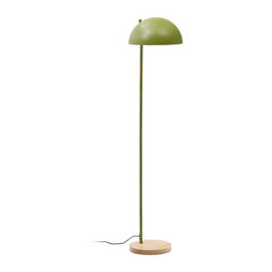 Zelená/v prírodnej farbe stojacia lampa s kovovým tienidlom (výška  150 cm) Catlar – Kave Home