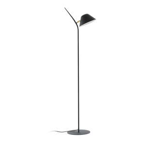 Čierna stojacia lampa s kovovým tienidlom (výška  152 cm) Aurelia – Kave Home