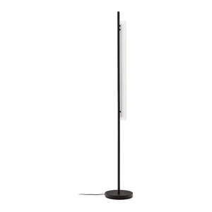 Čiern-obiela LED stojacia lampa so skleneným tienidlom (výška  150 cm) Vauxall – Kave Home