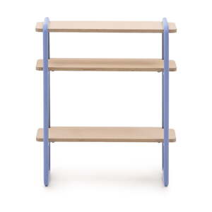 Svetlomodrá/v prírodnej farbe závesná detská knižnica v dekore jaseňa 60x70x28 cm Tinn – Kave Home