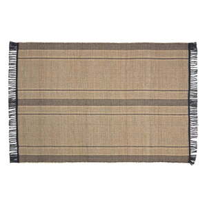 Čierny/v prírodnej farbe obojstranný koberec z morskej riasy 160x230 cm Brunilda – Kave Home