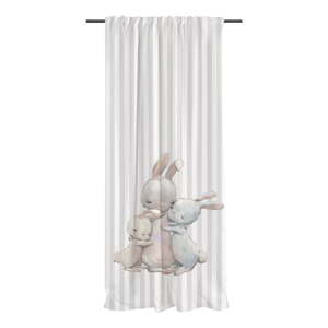 Béžový detský záves z bavlneného saténu 110x170 cm Hugging Bunnies – Butter Kings