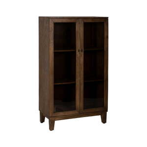 Hnedá vitrína z mangového dreva 80x140x40 cm Ravi – Ixia