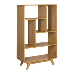 Knižnica z masívu mindi v prírodnej farbe 90x150x40 cm Lysa – Ixia