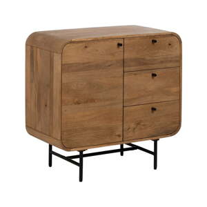 Hnedá komoda z mangového dreva 80x80x40 cm Kaya – Ixia