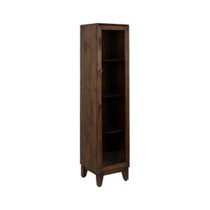 Hnedá vitrína z mangového dreva 40x180x40 cm Ravi – Ixia