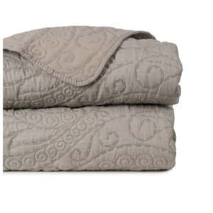 Taupe prešívaný pléd 180x260 cm – Ixia
