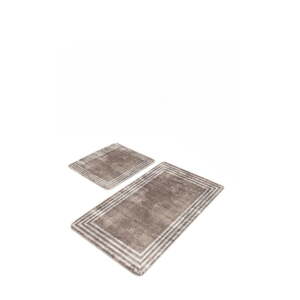 Hnedé zamatové kúpeľňové predložky v súprave 2 ks 60x100 cm – Mila Home