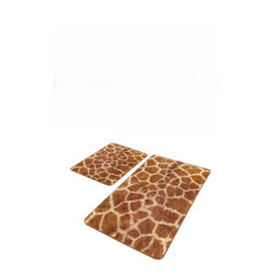 Hnedé zamatové kúpeľňové predložky v súprave 2 ks 60x100 cm – Mila Home