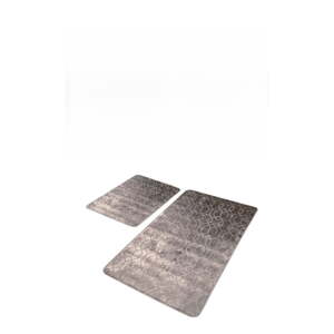 Sivé zamatové kúpeľňové predložky v súprave 2 ks 60x100 cm – Mila Home