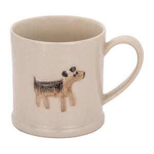 Béžový hrnček z kameniny 225 ml Dog – Sass & Belle