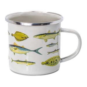 Biely/zelený hrnček 310 ml Vintage Fish – Sass & Belle