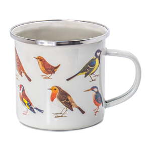 Biely/hnedý hrnček 310 ml Vintage Birds – Sass & Belle
