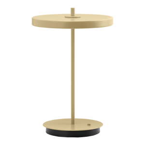 Svetložltá kovová LED stolová lampa s kovovým tienidlom (výška 31 cm) Asteria Move – UMAGE