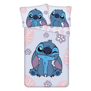 Modrá/fialová bavlnená detská obliečka na jednolôžko 140x200 cm Lilo and Stitch "Cute" – Jerry Fabrics