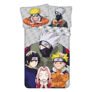 Bavlnená detská obliečka na jednolôžko 140x200 cm Naruto "Grey" – Jerry Fabrics